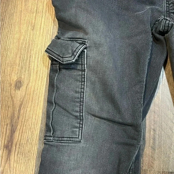 Wonder Nation youth black/grey washed denim cargos size XL (14-16) - Picture 11 of 13